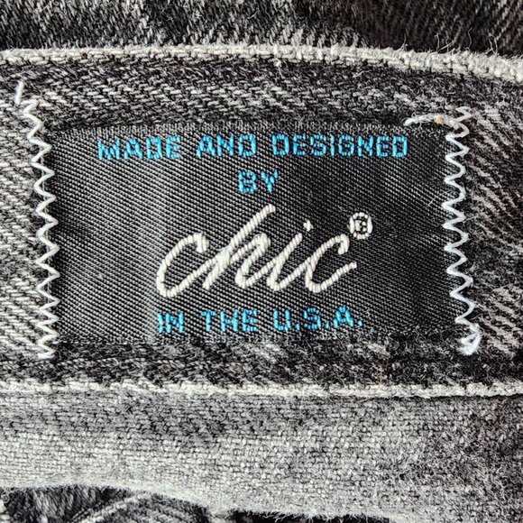 Vintage Chic Womens 10 Jeans High Rise Mom Barrel Distressed Black Nineties - Picture 5 of 8